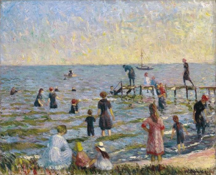 Bathing at Bellport Long Island, William Glackens